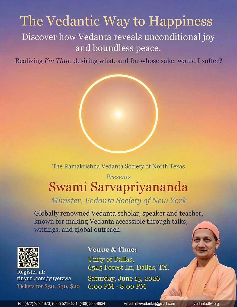 Vedantic Way to Happiness Flyer