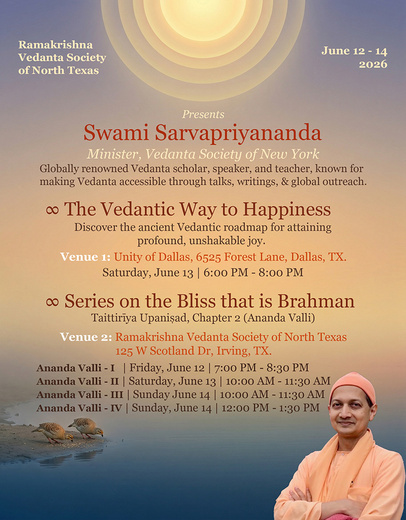 Swami Sarvapriyananda Retreat Flyer
